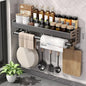 Wall Mounted Spice Rack Organizer - Multi-Tier Kitchen Storage for Seasonings