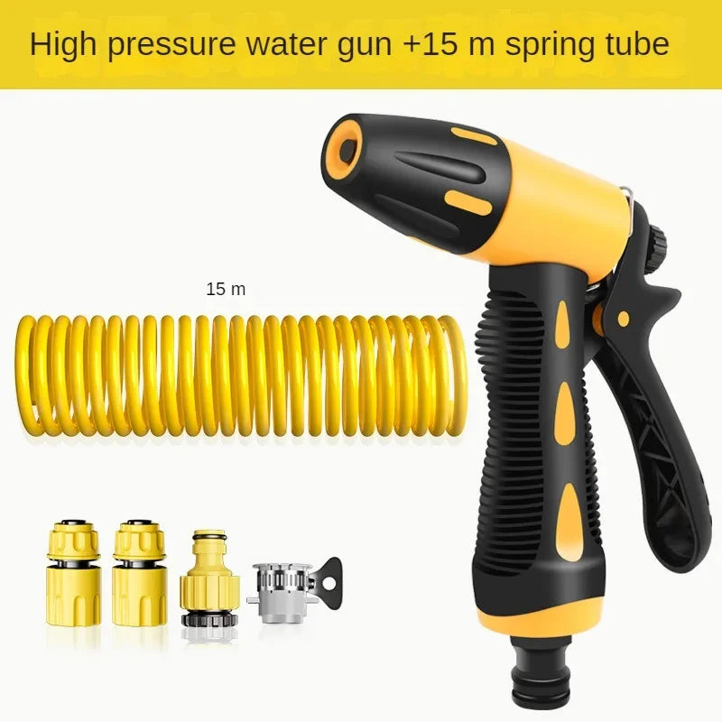 Telescopic Water Hose with High Pressure Nozzle - 10m/20m Extension Car Wash Set