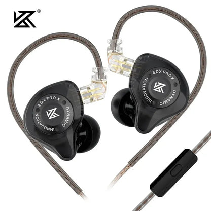 HiFi Wired Earphones – KZ EDX Pro X Stereo Bass Earbuds with Mic