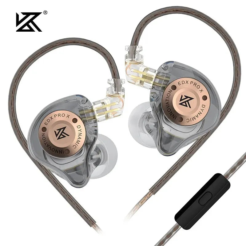 HiFi Wired Earphones – KZ EDX Pro X Stereo Bass Earbuds with Mic