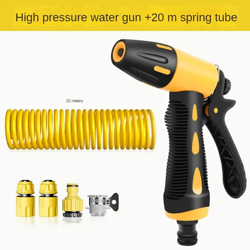 Telescopic Water Hose with High Pressure Nozzle - 10m/20m Extension Car Wash Set