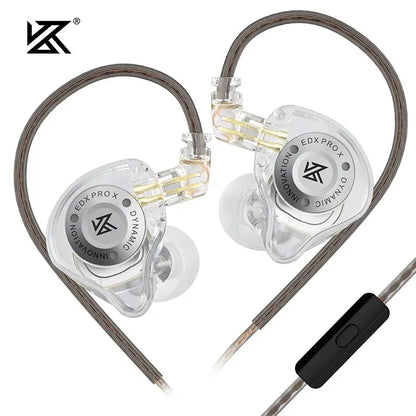 HiFi Wired Earphones – KZ EDX Pro X Stereo Bass Earbuds with Mic